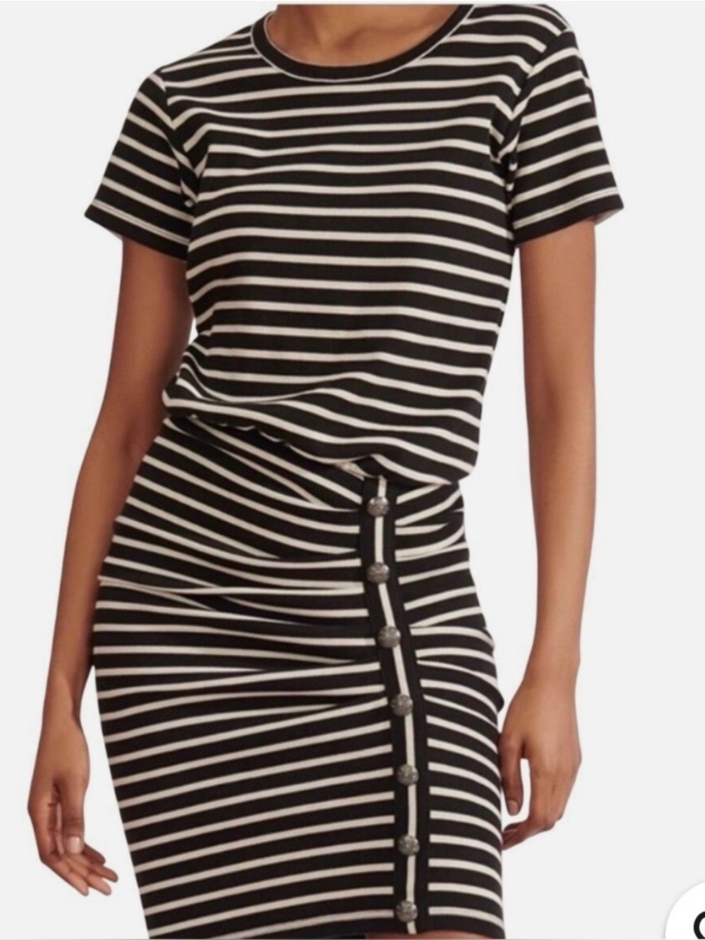 Veronica Beard $228 Cortland Ruched T-Shirt Mini Dress